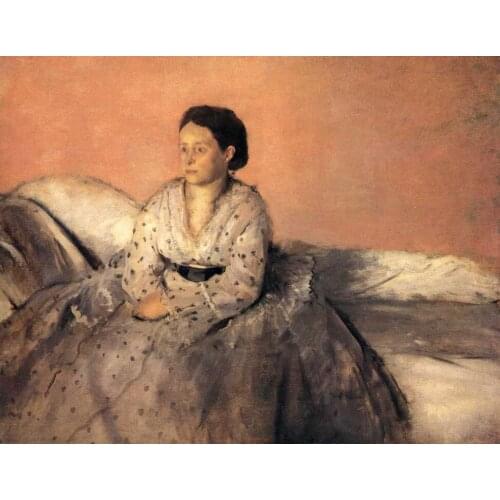 High quality Oil painting Canvas Reproductions Madame Rene De Gas (1872-1873) By Edgar Degas hand painted