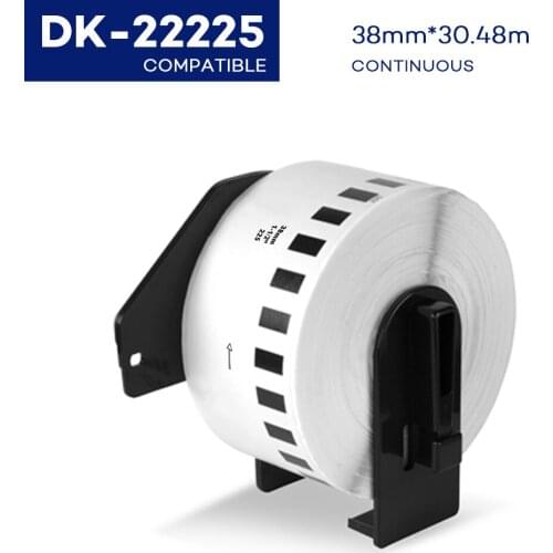 Yance Compatible Brother thermal printer DK-22225 DK22225 DK-2225 DK225 Continuous Thermal Paper Labels 38mm*30.48mm DK Label