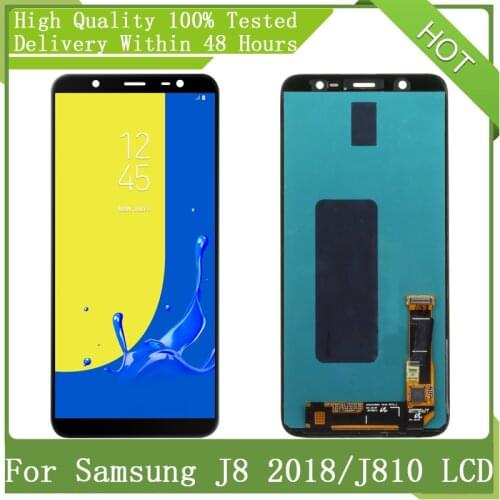 For SAMSUNG Galaxy 6.0” New J8 2018 J810 J810F J810G J810Y SM-J810F Super AMOLED LCD Display Touch Screen Digitizer Assembly