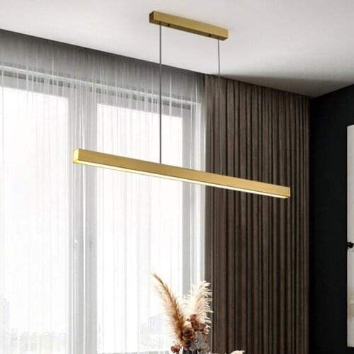 Golden Pendant Light Indoor Decoration LED Fixture For Living Room Kitchen Dining Room Restaurant Lustre Hanging Lamp Luminaire