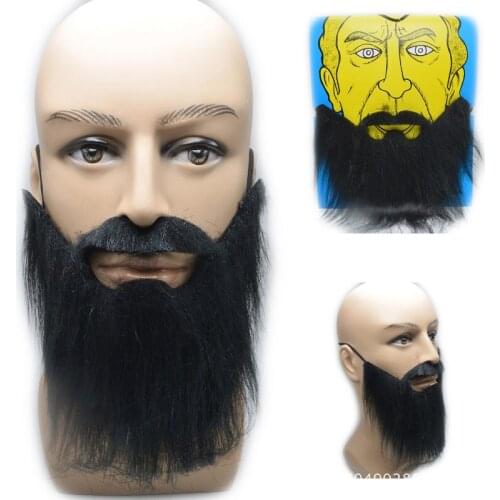 120pcs Fake Beard False Moustache Fancy Dress False Beards Halloween Party Prom Props for Cosplay W9949