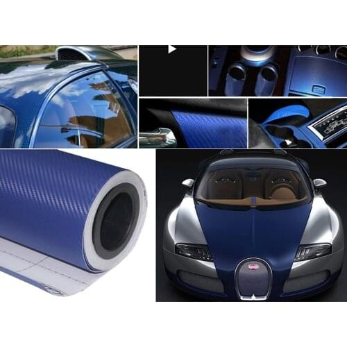 3D Carbon Fiber Vinyl Film High Gloss Car Wrap Roll Self Adhesive Sticker