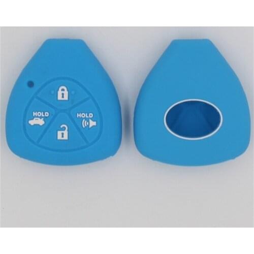 4PC Silicone Key Cover Fit For Toyota Yaris Avensis Camry Corolla Carina Prado Prius Rav4 4runner Previa Remote Fob Case