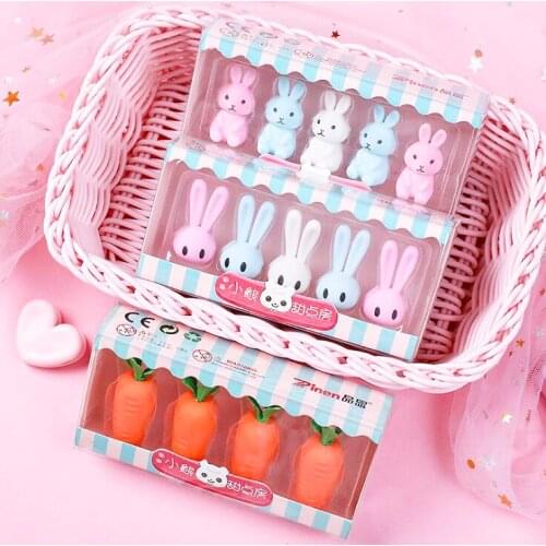 5pcs/box Cartoon Mini Eraser Shape Cute Styles Children Gift School Office Writing Accessories Stationery Supplies(ss-587)