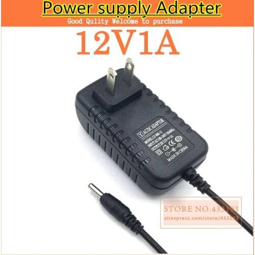 AC DC Adapter DC 12V 1A AC 100-240V Converter Adapter,12V1A Charger Power Supply EU Plug Black Wholesale.DC3.5*1.35