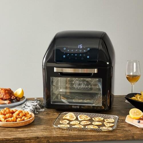 Air Fryer Oven Toaster 12L 1500W Rotisserie and Dehydrator With LED Digital Touchscreen 16-in-1 Countertop Oven