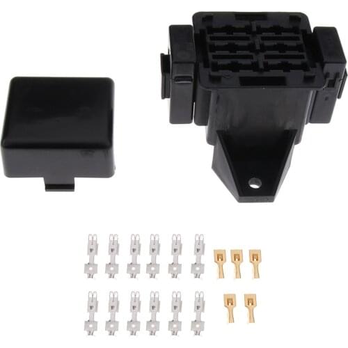 Car Truck 6 Way Circuit Standard ATC ATO Blade Fuse Box Block Holder 12V/32V