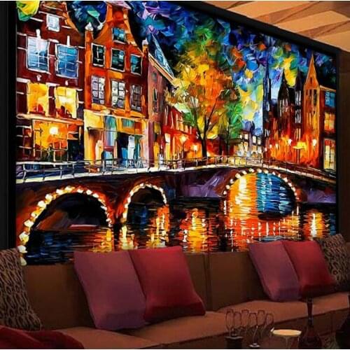 Large Painting Photo Mural Custom Any Size Wallpaper for Walls Living Room Wall Art Decor papel parede rolo Wallcoverings