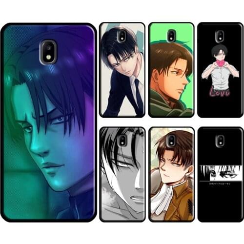 Anime Attack on Titan Levi Ackerman Case For Samsung Galaxy J4 J6 Plus A6 A7 A8 A9 J8 2018 A3 A5 J3 J7 2017 J1 J5 2016 Cover
