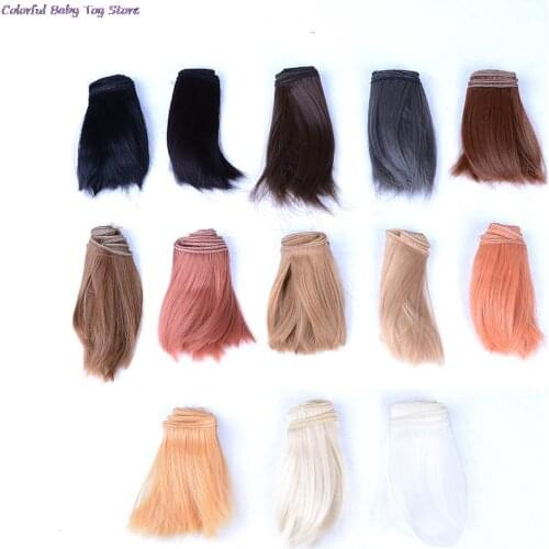 10cmx100cm DIY New For 1/3 1/4 Doll Accessories Colorful Wig Extension Welf Fringe Bangs High-temperature Wire Handmade Hair