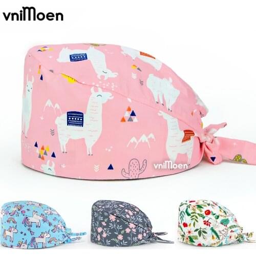 Breathable cotton ospedale caps chirurgie Scrub Caps adjustable printing Caps Doctorum nutrix chirurgie Pet clinique Accessoires