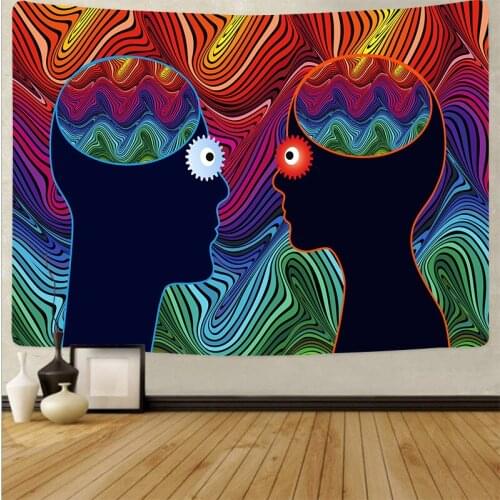 Indian Wall Hanging Boheme Abstract background cloth Tapestry Home Decor Living Room Background Wall Carpet Cloth Hippie Blanket