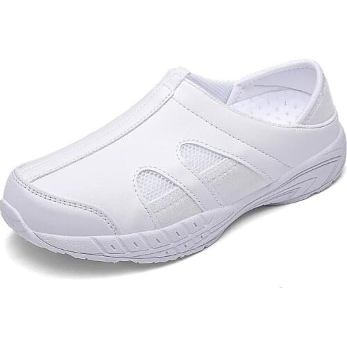 New Arrival Nurses Shoes White Women Loafers Lightweight Female Work Sneakers Comfortable Ladies Walking Shoes Size