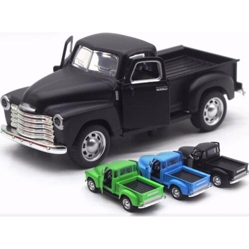 1/32 Chevrolet Pick Up Truck Diecast Alloy Model Car Toys with Sound & Light for Kids