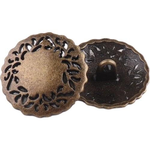 10 pcs Fashion flower button DIY Metal Shank Buttons Sewing garment Clothes craft Coat shirt Accessory Decorative button DIY