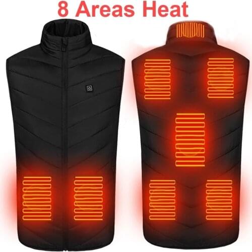 Fashion Heated Vest Usb Electric Mужская Kуртка Sleevless Women Men Warm Jacket Winter Outdoor Fishing Hunting Hiking Waistcoat
