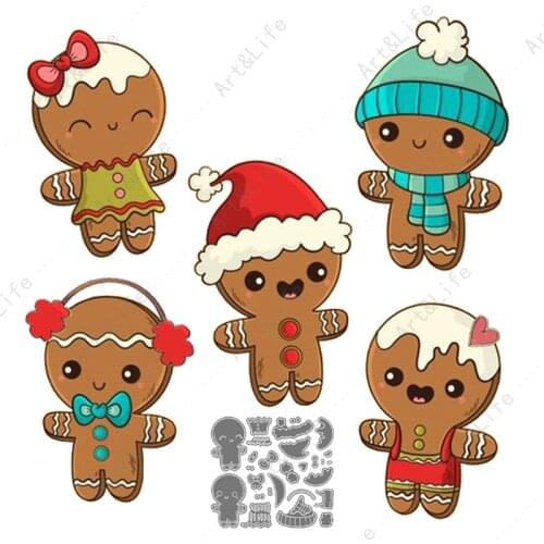 Gingerbread Man 2021 New Metal Cutting Dies Christmas Cards Stencils for Making Scrapbooking Paper Cards Craft Embossing Cut Die
