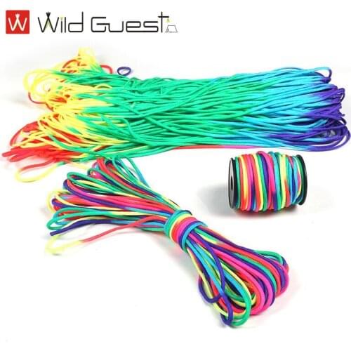 Dia.4mm 7 stand Cores Paracord Colorful for Survival Parachute Cord Lanyard Camping Climbing Camping Rope Hiking Clothesline