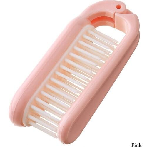 1pcs Folding Portable Travel Plastic Soft Tooth Combs Hairdressing Comb Long Hair Anti-static Massage Comb