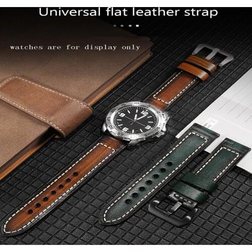 Retro Genuine Leather Strap Replacement Panerai Tudor 22mm 24mm 26mm Red Purple Blue Handmade Cow Leather Watchband
