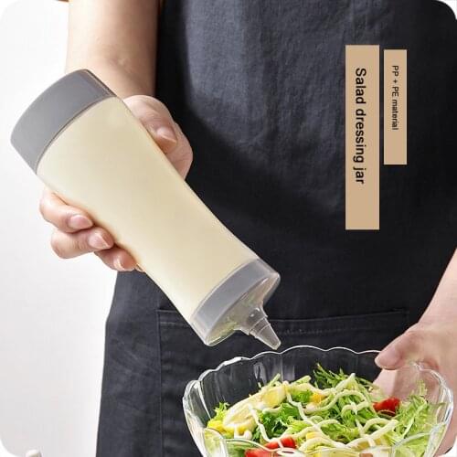 Salad Squeezable Bottle Plastic Salad Mustard Kitchen Accessories Dressing Squeeze Convenience Silicone Bottle Condiment Tools
