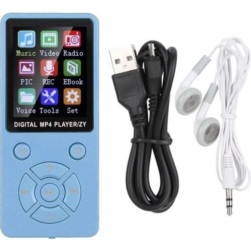 T1 Wireless Lightweight MP3 MP4 Music Player With Screen Ultra-thin Portable Mini Player Adjustable Mode Button Type