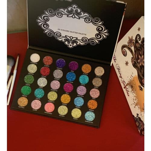 Waterproof Eyeshadow Palette Makeup 30 Colors Glitter Pressed Powder Bling Cosmetics For Eyes 12Pcs/Lot DHL Free