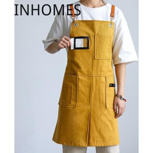 Japanese Denim Apron Cooking Coffee Shop Chef Restaurant Nail Studio Painting Men Women Work Clothes Custom Logo delantal cocina