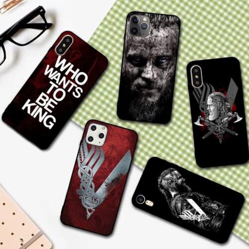 YNDFCNB Ragnar Lothbrok Vikings Phone Case for iPhone 11 12 pro XS MAX 8 7 6 6S Plus X 5S SE 2020 XR cover