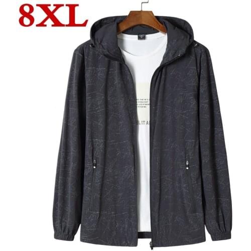 Protection plus size 8XL Sun clothing Mens Casual Jackets Windproof Ultra-light Jacket Men Army Windbreaker Quick Dry Skin Coat
