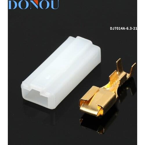 1set 1-pin Harness plug car connector connector rubber shell sheath plastic part 6.3 terminal DJ7014A-6.3-21