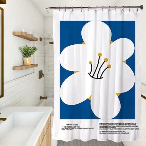 1PC Nordic Art Ins Shower Curtains Waterproof Fabric Bathroom Bath Curtains for Bathroom Large Wide Bathing Cover With Hooks