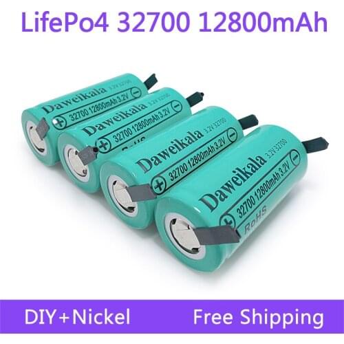100% orignal LiFePO4 Battery 3.2V 32700 battery 12800mAh 35A Continuous Discharge Maximum 55A High power battery+DIY Nickel