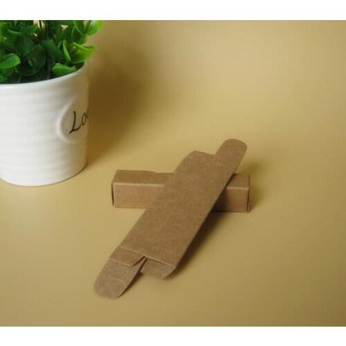 100pcs/lot-2*2*10.3cm Kraft Paper Packaging Box for Essential Oil Perfume sample bottle Lipstick DIY Craft Packaging Box