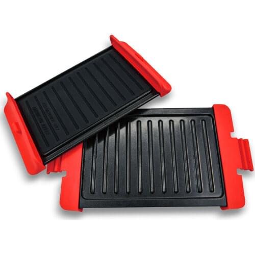 2pcs Cheese Multifunctional BBQ Grill Pan Microwave Oven Crisper Cookware Accessories Chicken Wing Baking Tray Sandwich Toaster