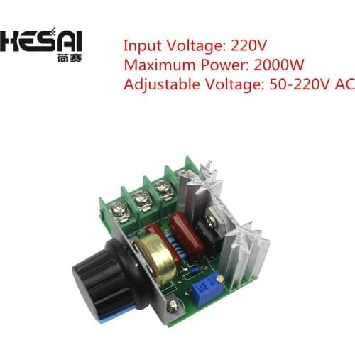 220V 2000W Speed Controller SCR Voltage Regulator Dimming Dimmers Thermostat