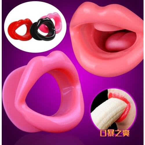 3 Color Sexy Lips Rubber Mouth Gag Open Fixation Mouth Stuffed Oral Erotic Sex Toys For Women Adult Games Sex Products Toys