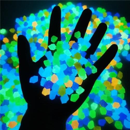 300pcs garden stones patio decoration Afterglow powder luminous artificial stone jardineria Decorative gravel bright stone