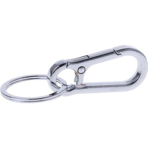 Stainless Steel Gourd Buckle Carabiner Keychain Waist Belt Clip Anti-lost Buckle Hanging Keyring Interior Accessories Key Rings