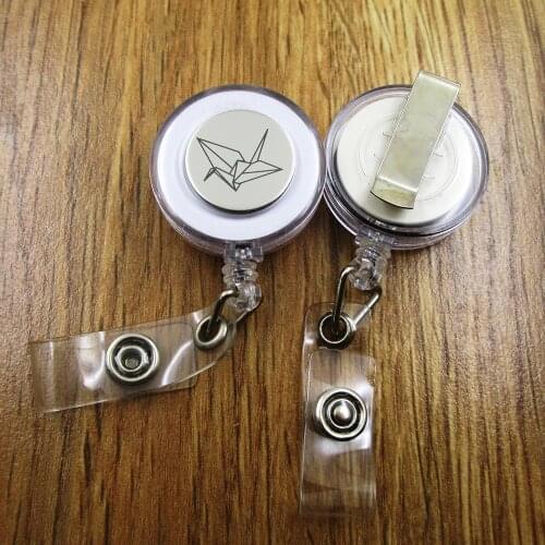 Crane ID Badge Reel for Docter Nurse Teacher Student retractable recoil id badge holder work fun