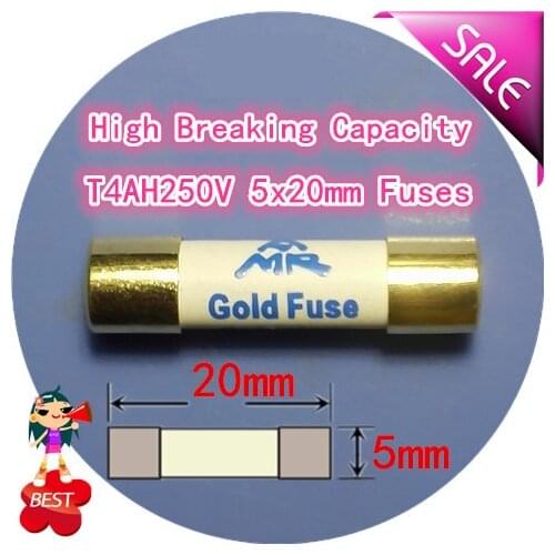 European audio amplifier amplifier front and rear level HIFI gold cap silver fuse tube T4AH250V 5x20