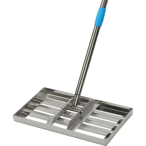 Lawn Leveling Rake Stainless Steel Leveling Tool Length Adjustable Sand Gravel Lawn Leveler for Courtyard Golf-Lawn Leveling