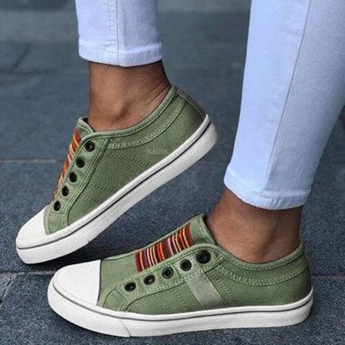 2020 Low-cut Trainers Canvas Flat Shoes Women Casual Vulcanize Shoes New Women Summer Autumn Sneakers Ladies