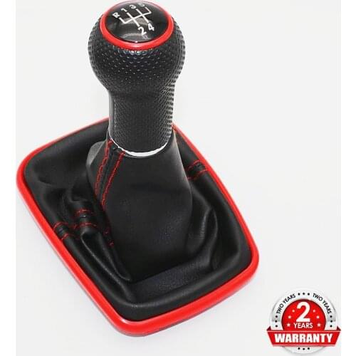 For VW BORA JETTA 4 GOlf 4 MK4 1998 1999 2000 2001 2002 2003 2004 2005 2006 Car 5 /6 Speed 23mm Red Gear Stick Shift Knob