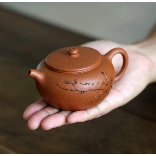 Monohydrate hall yixing recommended the teapot tea set domestic ore pure manual down slope mud expression pot of 175 ml