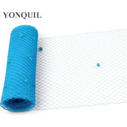 Sky Blue Or 17Colors 25CM Mix Dot Birdcage Veils Fascinator Veils DIY Hair Accessories Hat Bridal Wedding Netting Headwear