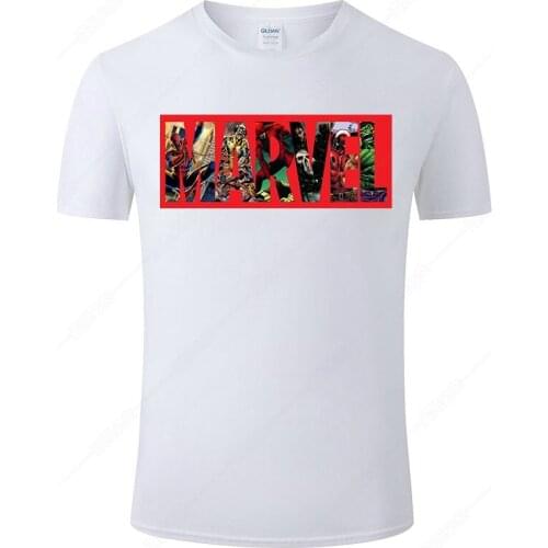 2021 New Marvel T Shirt Men Women Summer Cotton Short Sleeve Print T-shirt Unisex Streetwear Shirts Male Tee Tops Clothing J38
