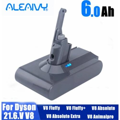 New Genuine V8 6000mAh 21.6V Battery For Dyson V8 Battery Absolute V8 Animal Li-ion SV10 Vacuum Cleaner Rechargeable BATTERY L70