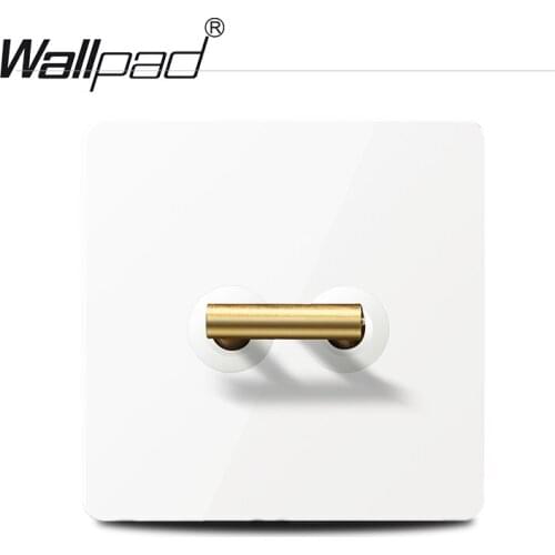 Stainless Steel Toggle Switch Wallpad Luxury White Panel 1 Gang Toggle Intermediate Switch Free Shiping Items