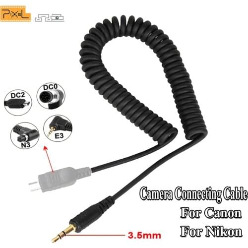 Pixel J3.5-30 Shutter Release Remote Control Connecting DCO DC2 N3 E3 Cable For Caon Nikon Camera TW-283 T3 T8 F-508 Opas BG-100